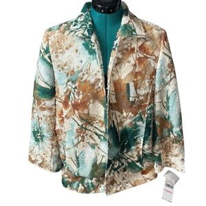 NWT Alfred Dunner Emerald Isle Multi-Color Jacket, RT $72